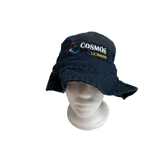 UC DAVIS COSMOS Blue Bucket Hat Size Large XL California School Math & Science - Picture 1 of 8